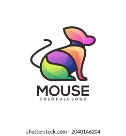 Mouse Letter Logo Gradient Abstract Colorful