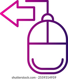 Mouse Line Gradient Vector Icon Design