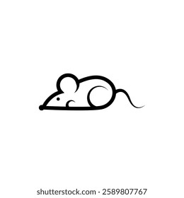 Mouse line icon. Vector illustration. Isolated on a white background.