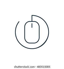 Mouse line icon Vector Illustration Image Web Material icon  Flat 