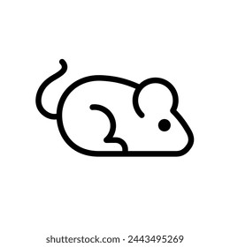 mouse - line  simple vector icon	
