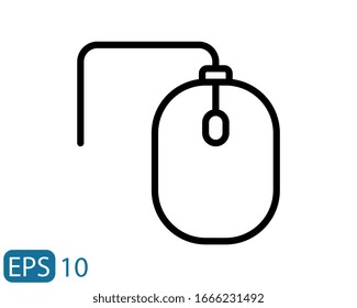 Mouse line style icon. EPS 10. Vector Illustration on white background.