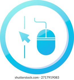Diseño de icono de Vector de línea de ratón