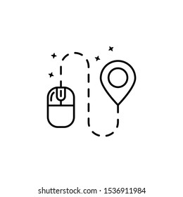 Mouse location gps icon. Element of maps and navigator icon