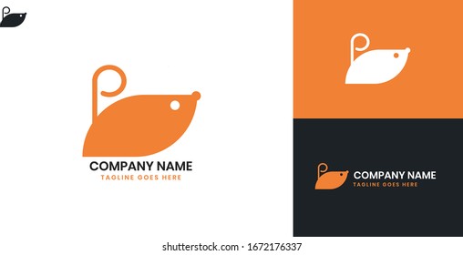 Mouse Logo - All elements on this template are editable with vector software