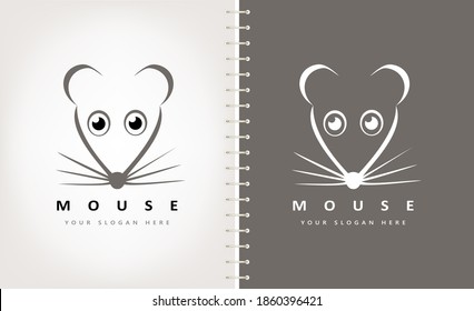 Mouse-Logo. Vektor-Design von tierischen Nagetieren. 