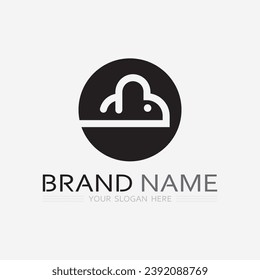 Mouse logo and animal vector design illustration