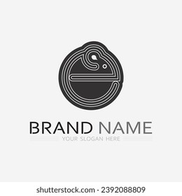 Mouse logo and animal vector design illustration