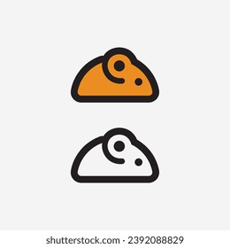 Mouse logo and animal vector design illustration