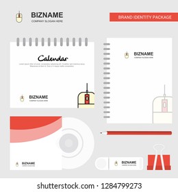 Mouse Logo, Calendar Template, CD Cover, Diary and USB Brand Stationary Package Design Vector Template