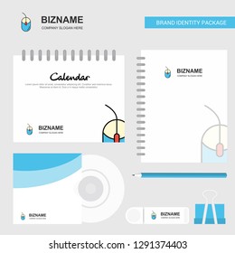 Mouse  Logo, Calendar Template, CD Cover, Diary and USB Brand Stationary Package Design Vector Template