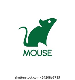 mouse logo design graphic template