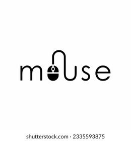 mouse logo design, logotype and vector logo