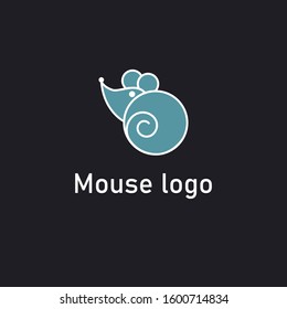 Mouse Logo Design Template. Outline icon. Vector Illustration