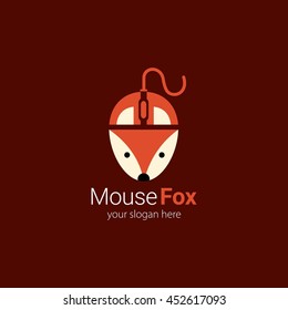 Mouse Logo Design Template. Vector Illustration.