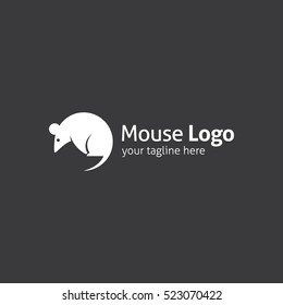 Mouse Logo Design Template. Vector Illustration
