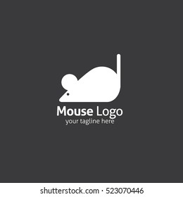 Mouse Logo Design Template. Vector Illustration