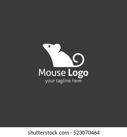 Mouse Logo Design Template. Vector Illustration