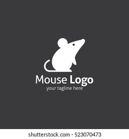 Mouse Logo Design Template. Vector Illustration