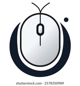 Mouse logo design in white background 