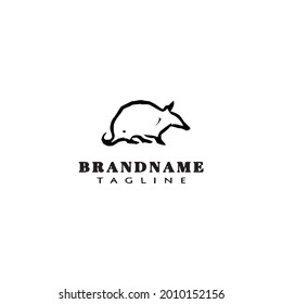 icono del logotipo del ratón linda plantilla vectorial moderna