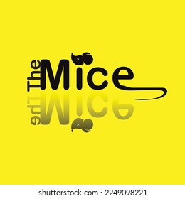 Mouse Logo. Icon design. Template elements.Mouse Logo Design Template. Vector Illustration.Vector illustration. Title translation Happy New Year, symbol Rat, above means Good luck, below