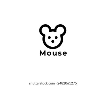 Icono del logotipo del ratón sobre un fondo blanco.