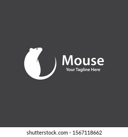 Mouse logo icon Vector illustration design