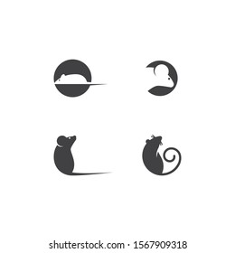 Mouse logo icon Vector illustration design