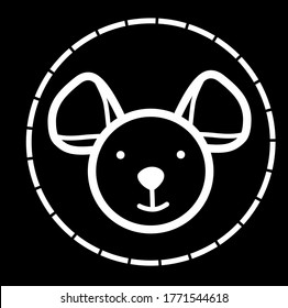 Maus-Logo, Umriss-einfache Illustration für handgefertigte Geschäfte