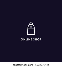 mouse logo and shopping bag which means online shopping.