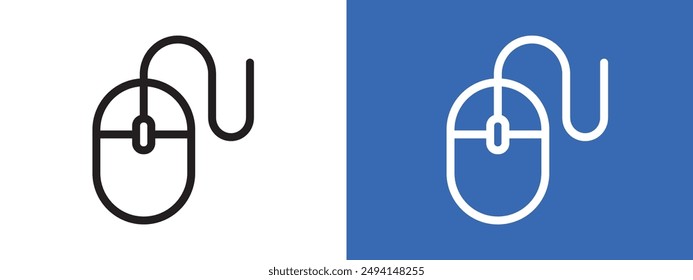 Mouse logo sign set vector outline