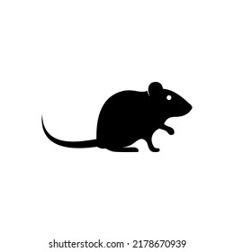 mouse logo silhouette vector template