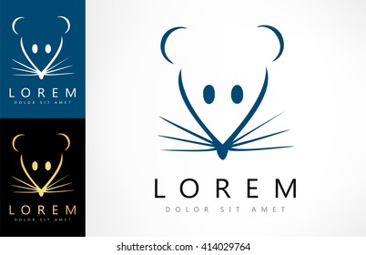 mouse logo vector animal design