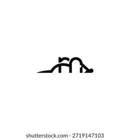 Idea de logo de ratón y letra M.