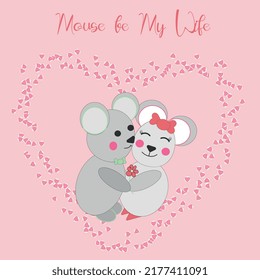 mouse makes a marriage proposal to the mouse