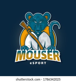Mouse mascot for e-sport gaming logo