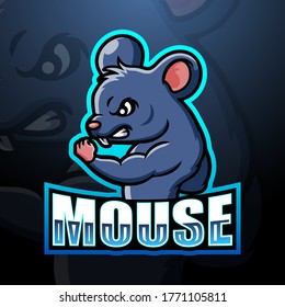 Mouse mascot esport logo design
