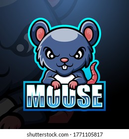 Mouse mascot esport logo design