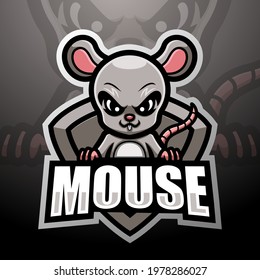 Mouse mascot esport logo design
