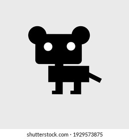 Mouse mascot icon vector illustration design