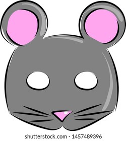 Máscara do mouse, ilustração, vetor em fundo branco.