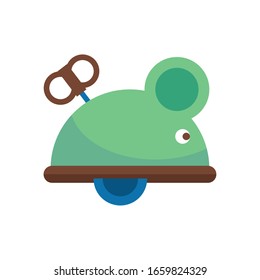 diseño de ilustración vectorial del icono de diseño de juguete mecánico de ratón