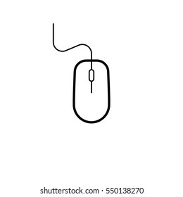 Mouse minimal icon. Device line vector icon for websites and mobile minimalistic flat design.