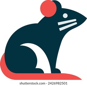 Mouse Minimalist Logo Vector Illustrator