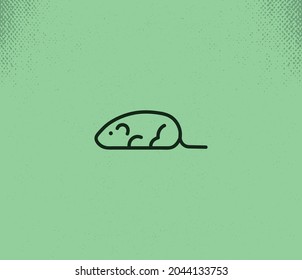 Mouse Minimalist, professional logo design, Nature symbol, Unique line art, Geometric logo, Minimal symbols, icons, premium designs