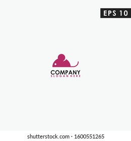 Mouse Modern Logo Design Vector Template