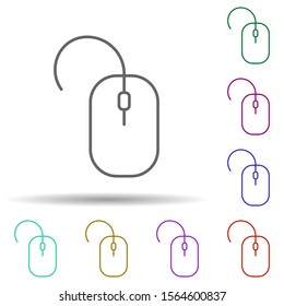 Mouse multi color icon. Simple thin line, outline vector of education icons for ui and ux, website or mobile application