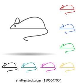 mouse multi color style icon. Simple thin line, outline vector of Scientifics study icons for ui and ux, website or mobile application