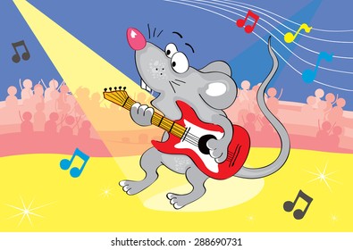 Mouse musician. Vector